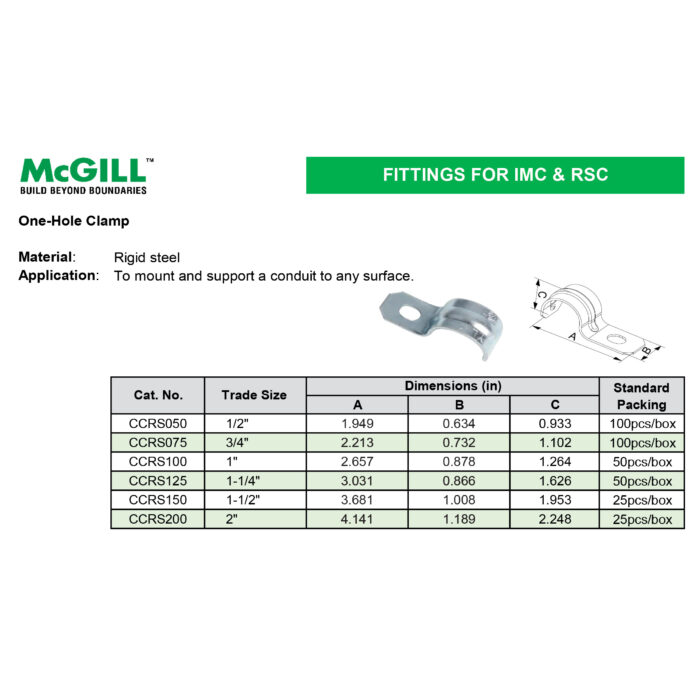 McGill - One-Hole Clamp - Image 2