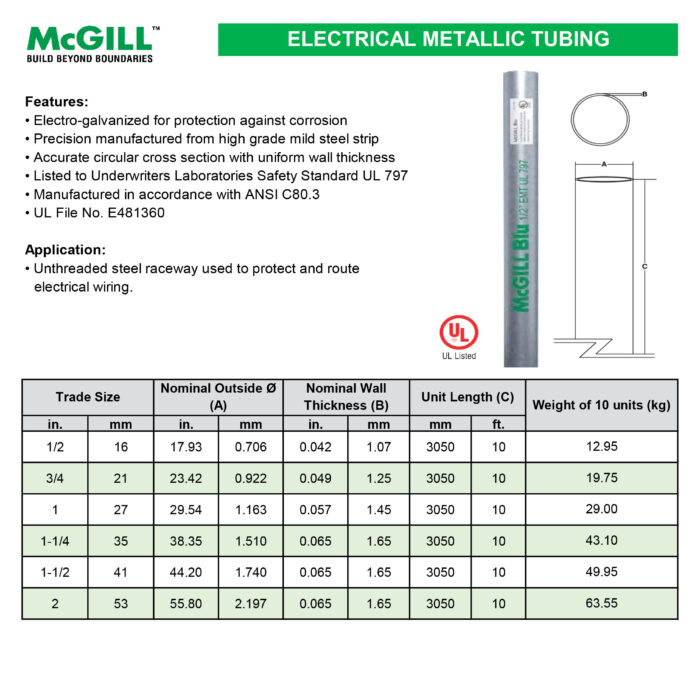 McGill - EMT Pipe - Image 2