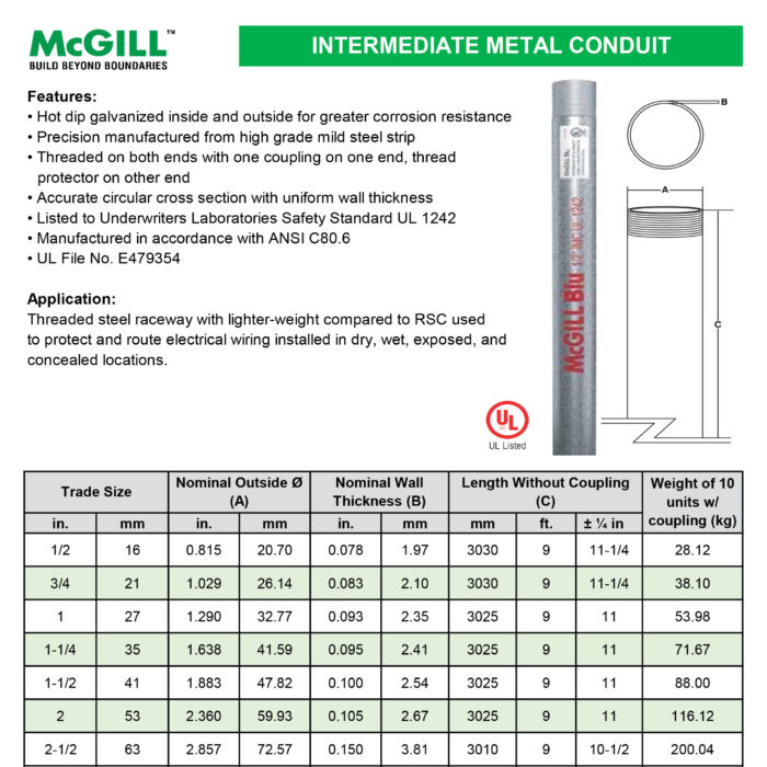 McGill - IMC Pipe - Image 2