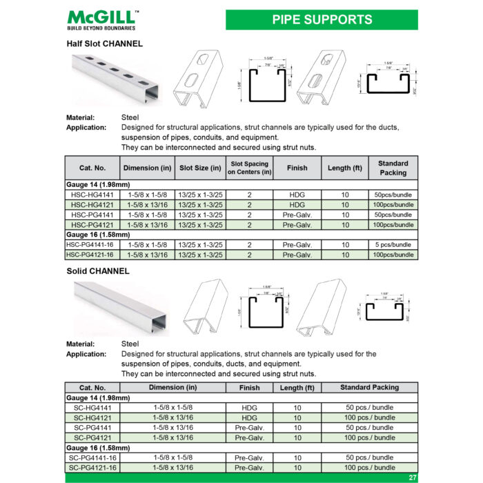 McGill - Half-slotted & Solid Channels - Image 4