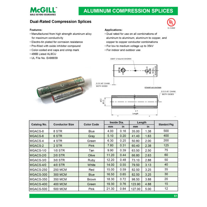 McGill AL9CU Compression Splices - Image 2